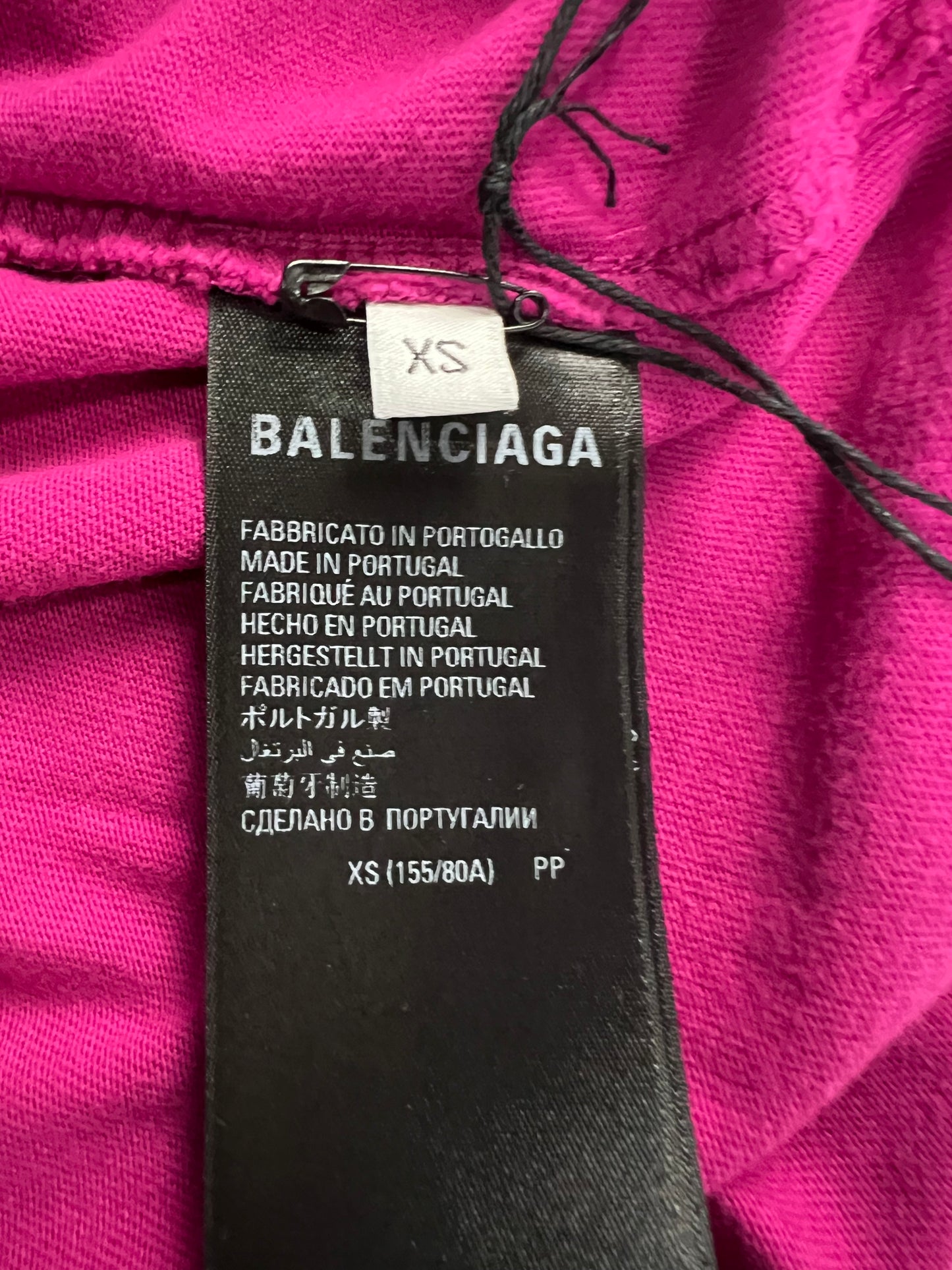 Balenciaga washed out pink political campaign logo T-Shirt SZ:XS