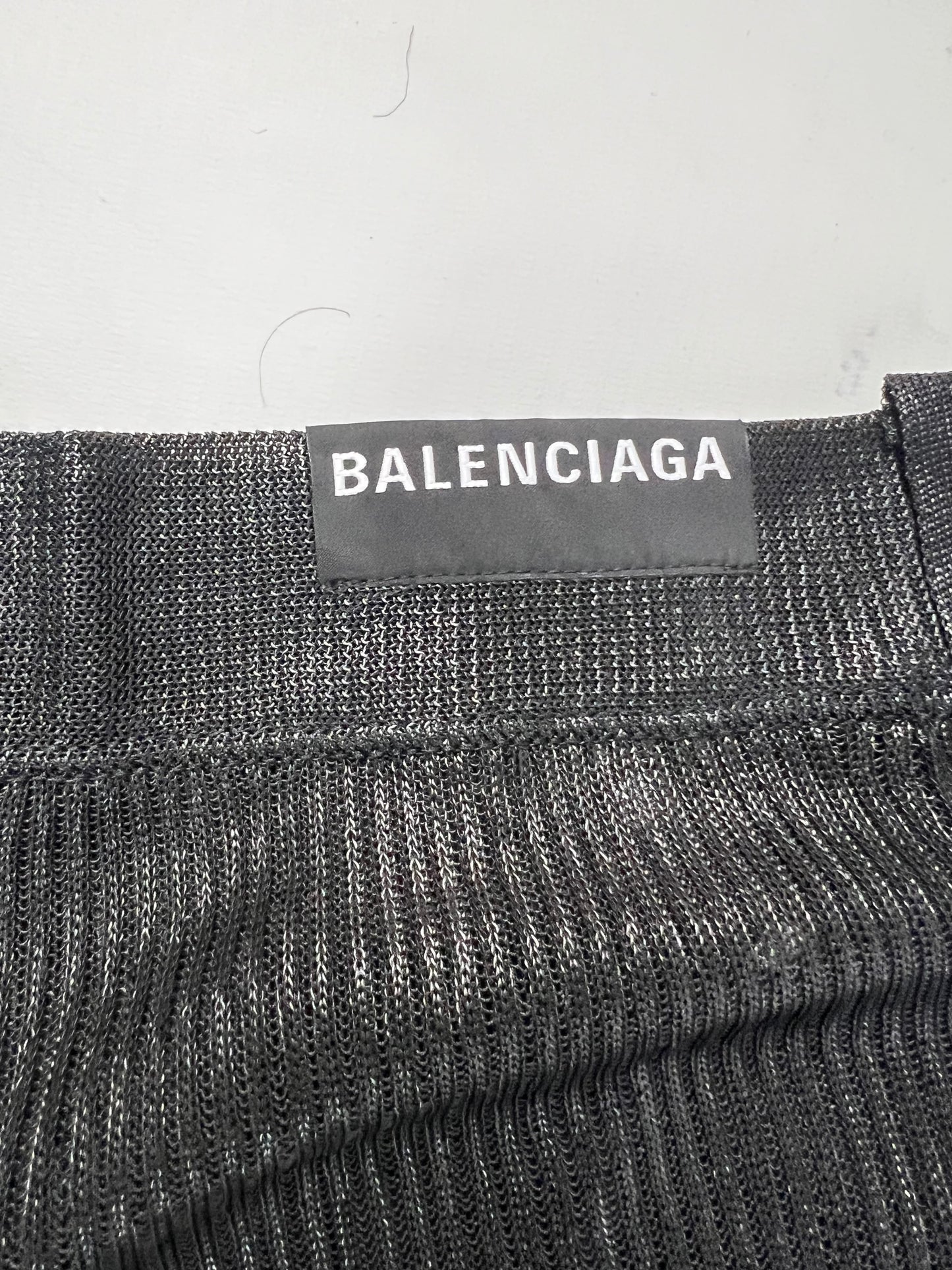 BalenciagaAW23 Translucent Transparent Pants in rubbered cotton knit SZ:M