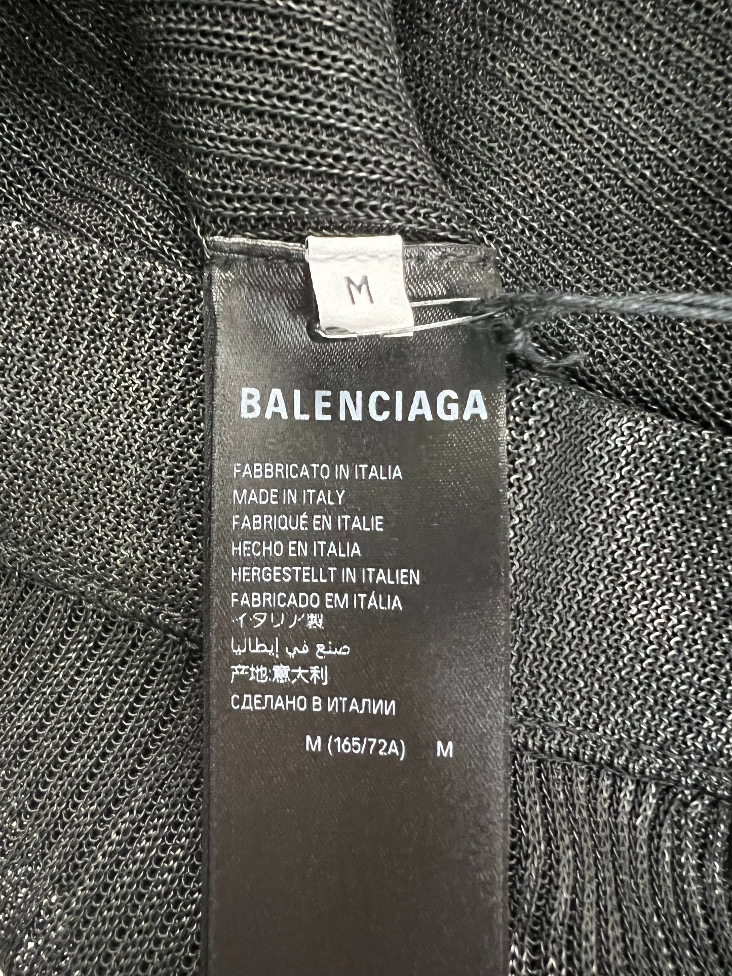 BalenciagaAW23 Translucent Transparent Pants in rubbered cotton knit SZ:M