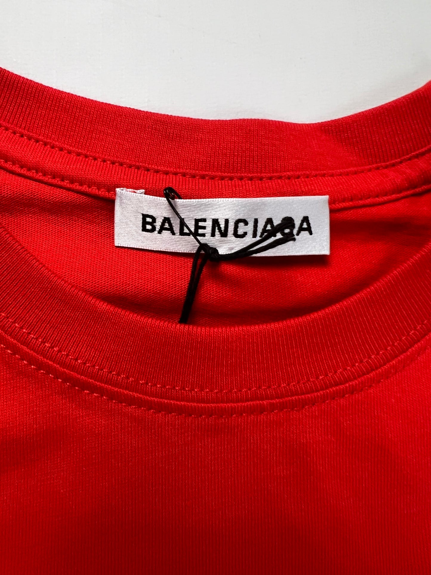 Balenciaga red politcal logo campaign T-Shirt Red SZ:XS