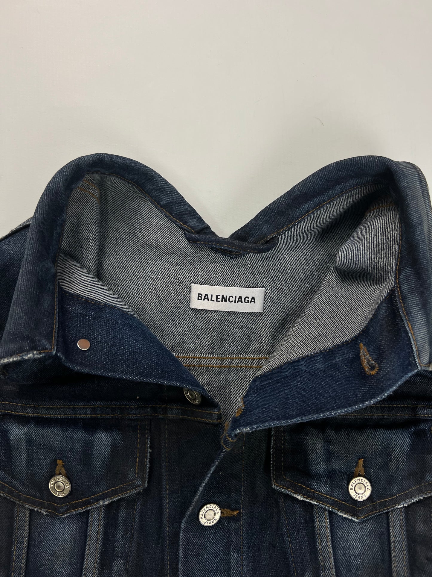 Balenciaga dirty blue swing denim Jeans Jacket SZ:38