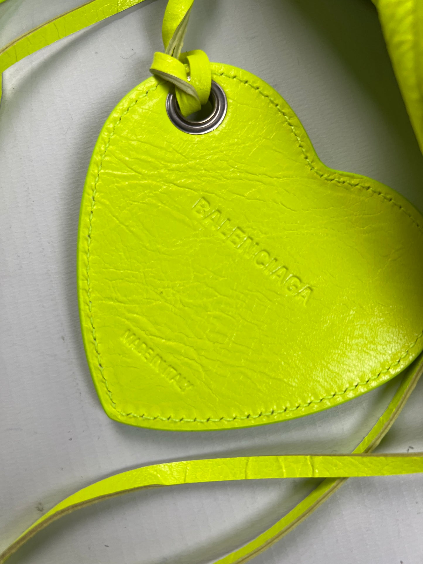 Balenciaga le cagole boot Shoe Bag fluo neon yellow SZ:OS