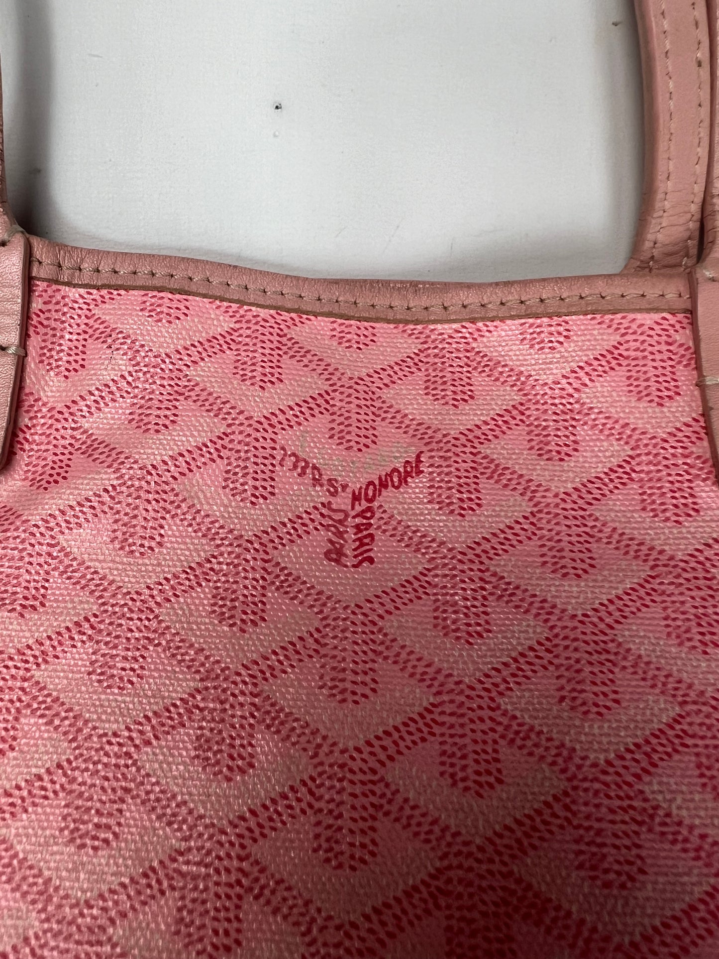 GOYARD SAKURA JAPAN EXCLUSIVE SAINT LOUIS TOTE PM BAG IN PINK USED SZ:OS