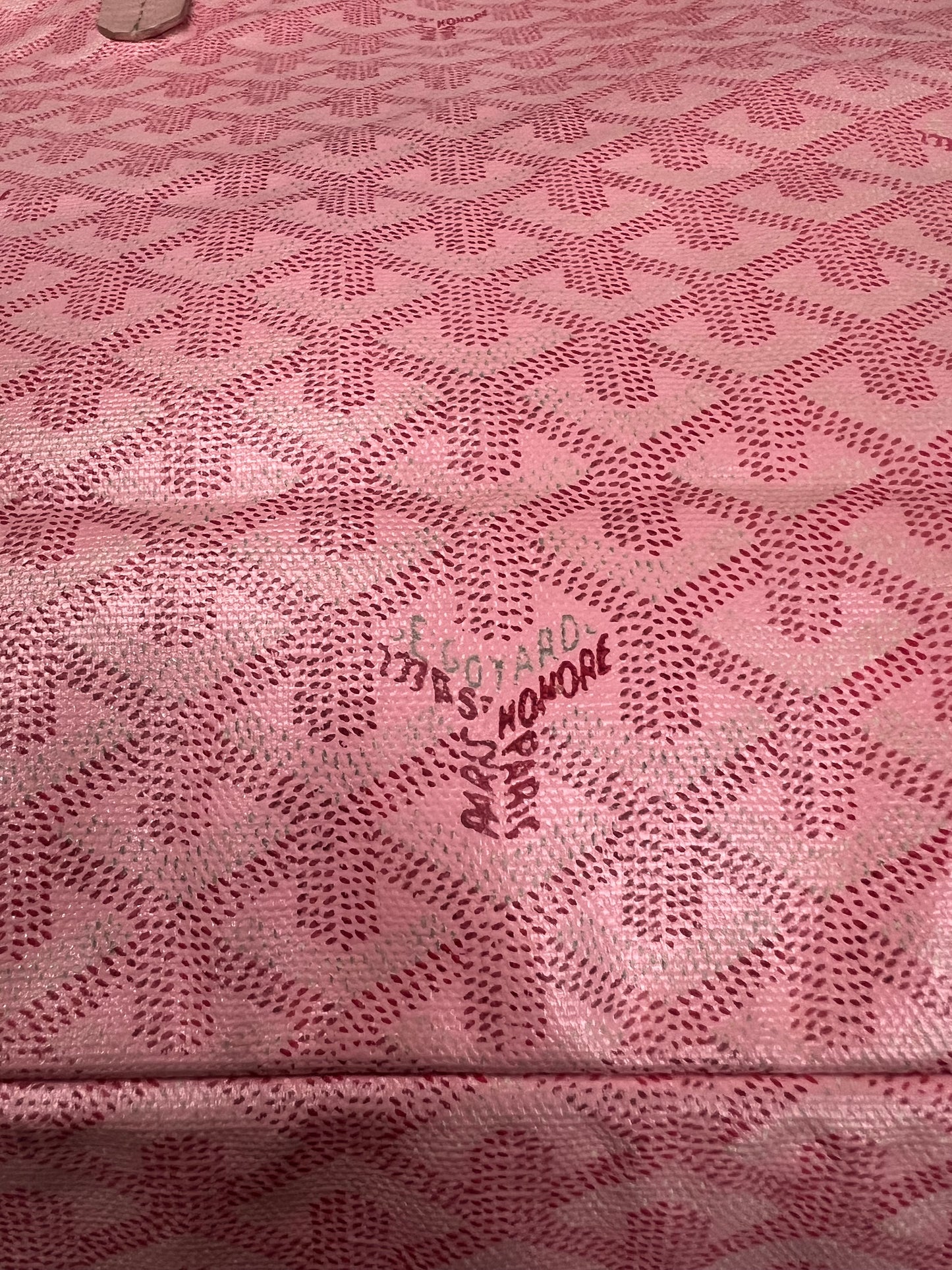 GOYARD SAKURA JAPAN EXCLUSIVE SAINT LOUIS TOTE PM BAG IN PINK USED SZ:OS