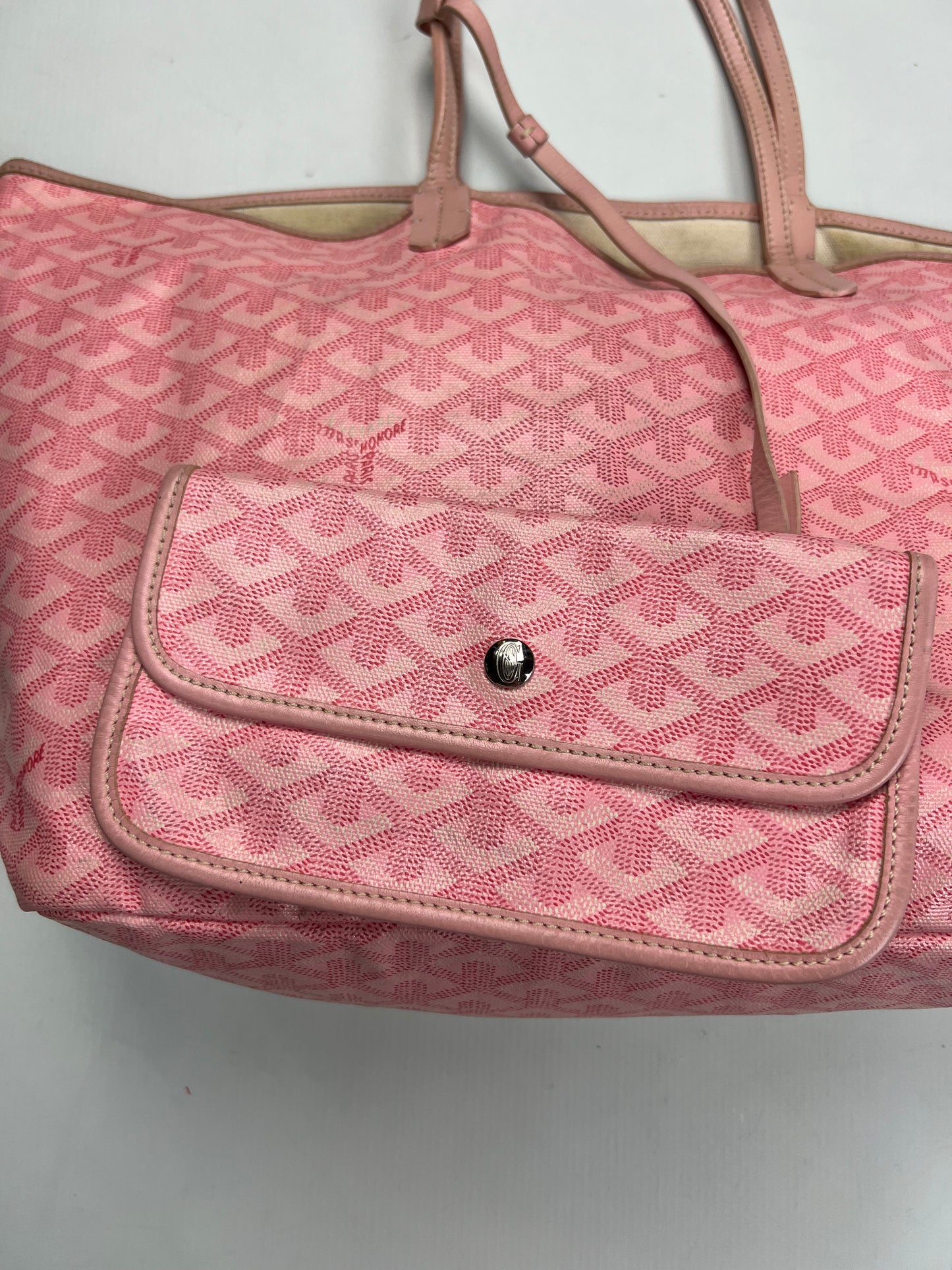 GOYARD SAKURA JAPAN EXCLUSIVE SAINT LOUIS TOTE PM BAG IN PINK USED SZ:OS