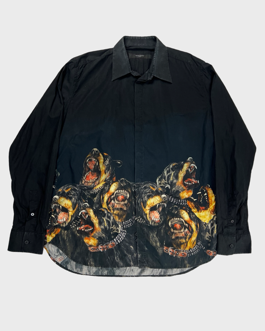 Givenchy AW11 rottweiler button up Shirt in black SZ:39