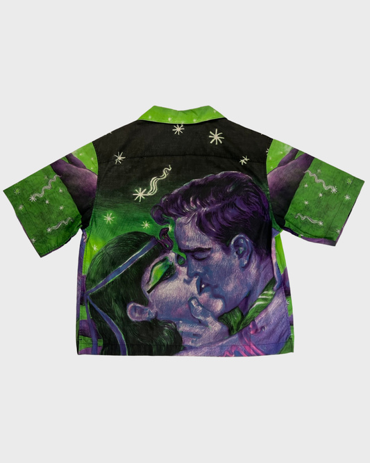 Prada AW18 impossible true love kiss Shirt purple green SZ: S|M|L