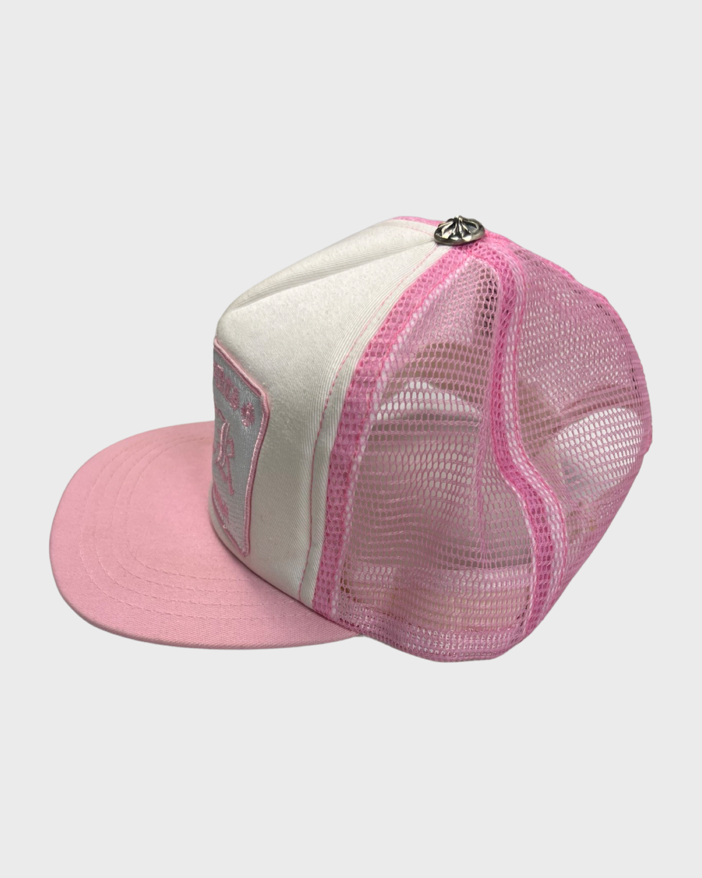 Chrome Hearts Pink/ White FUck Trucker hat SZ:OS