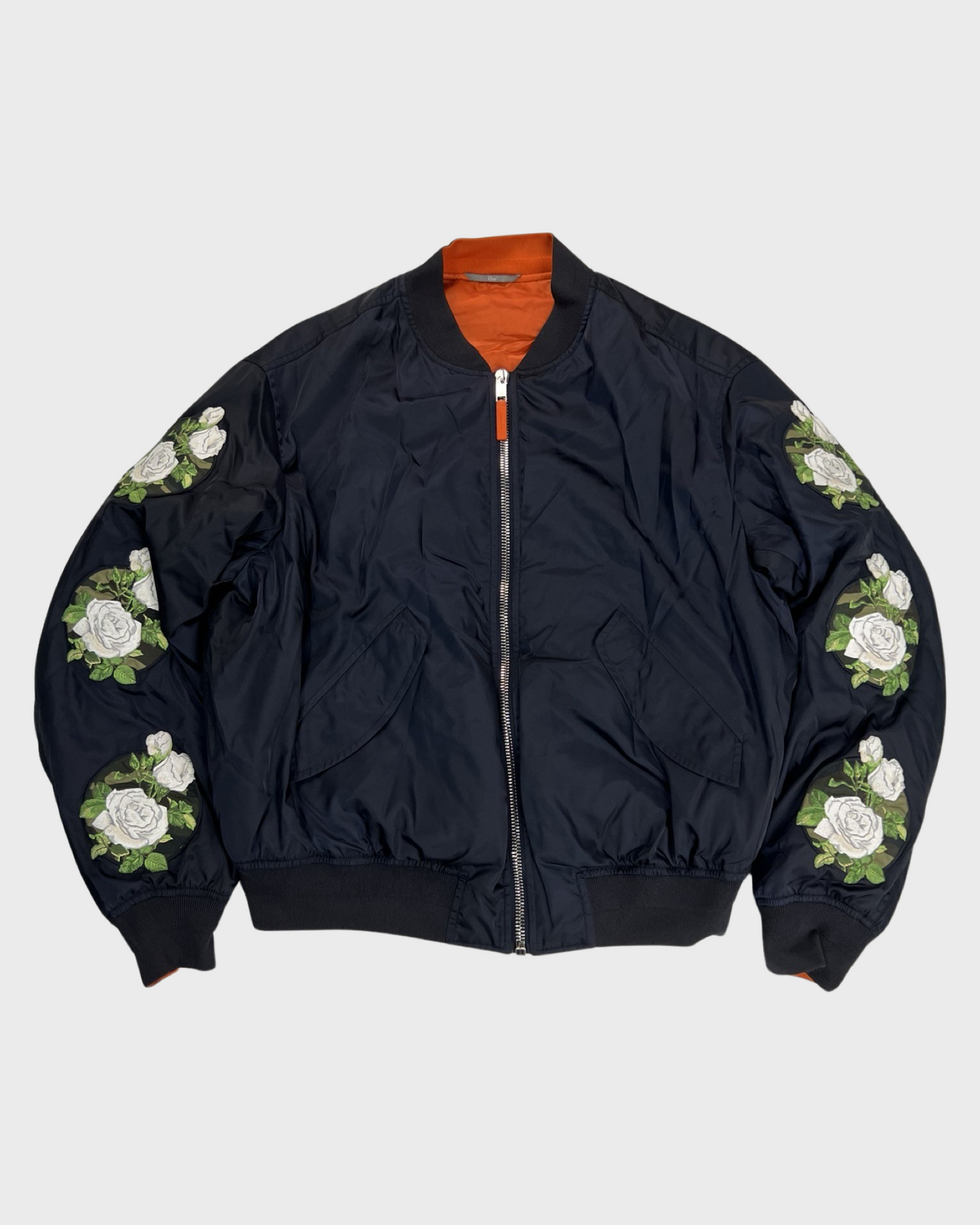 Dior homme SS16 floral embroidered rose patch MA1 bomber Jacket SZ:50