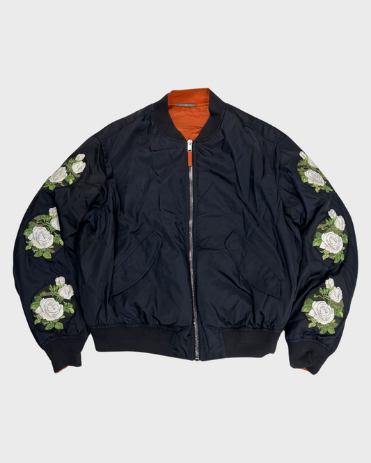 Dior homme SS16 floral embroidered rose patch MA1 bomber Jacket SZ:50