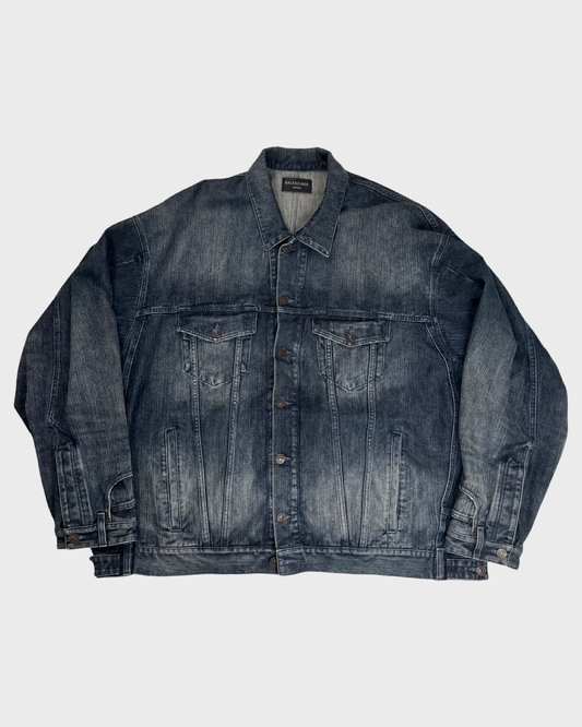 Balenciaga Deconstruced Upcycled denim Jeans Jacket Sample SZ:OS