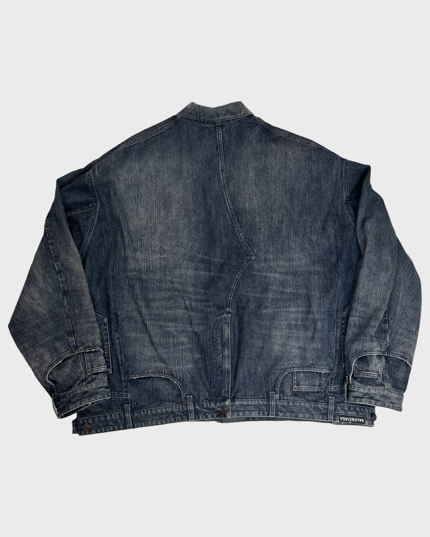 Balenciaga Deconstruced Upcycled denim Jeans Jacket Sample SZ:OS