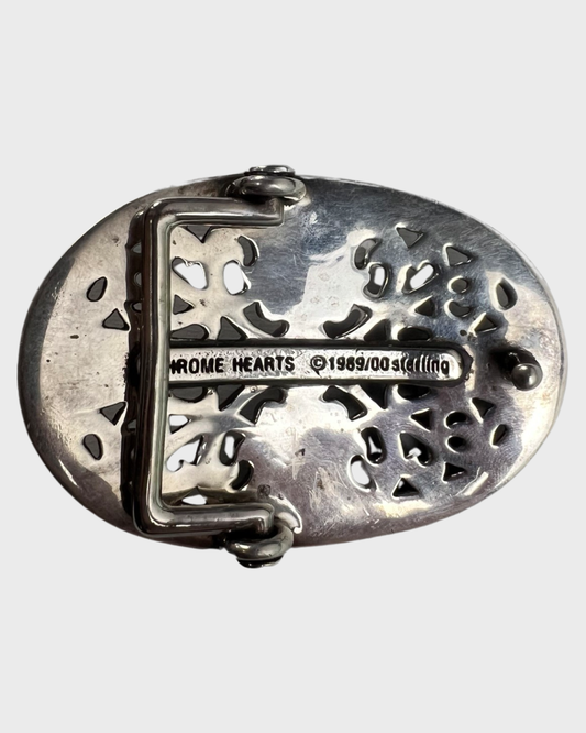 Chrome Hearts silver gothic cross Belt Buckle SZ:OS