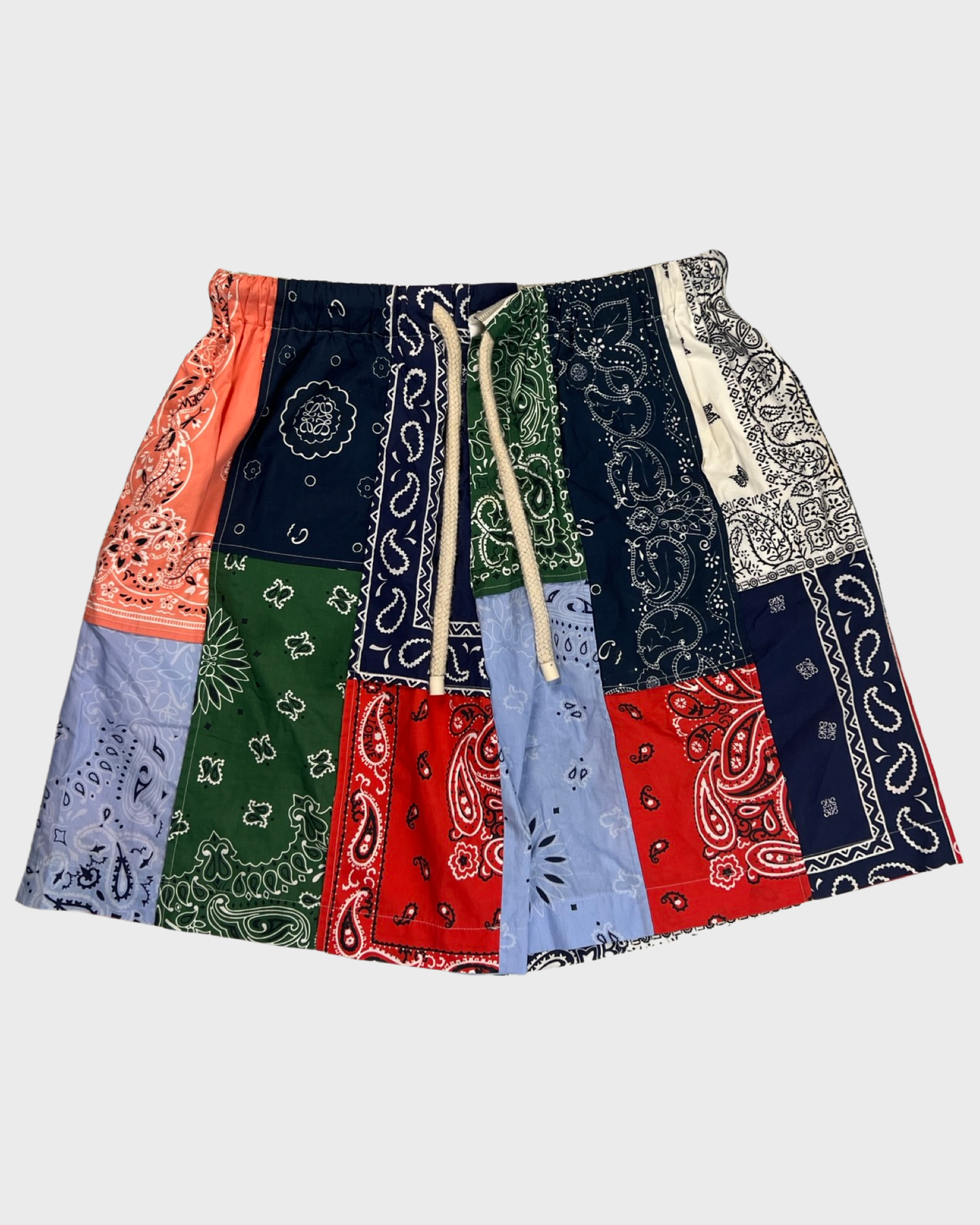 Loewe SS19 paisley Bandana patchwork Shorts SZ:M