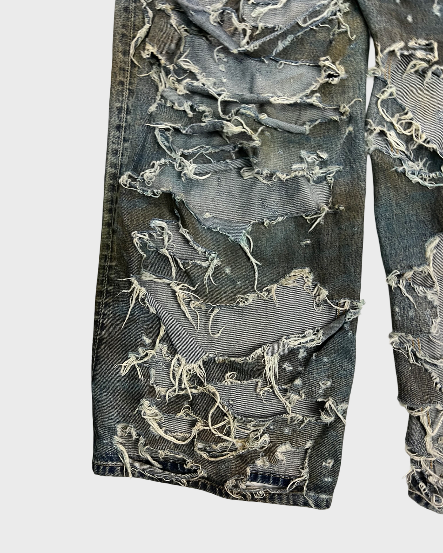 Balenciaga Super Destroyed Ripped Jeans Sample Blue SZ:OS