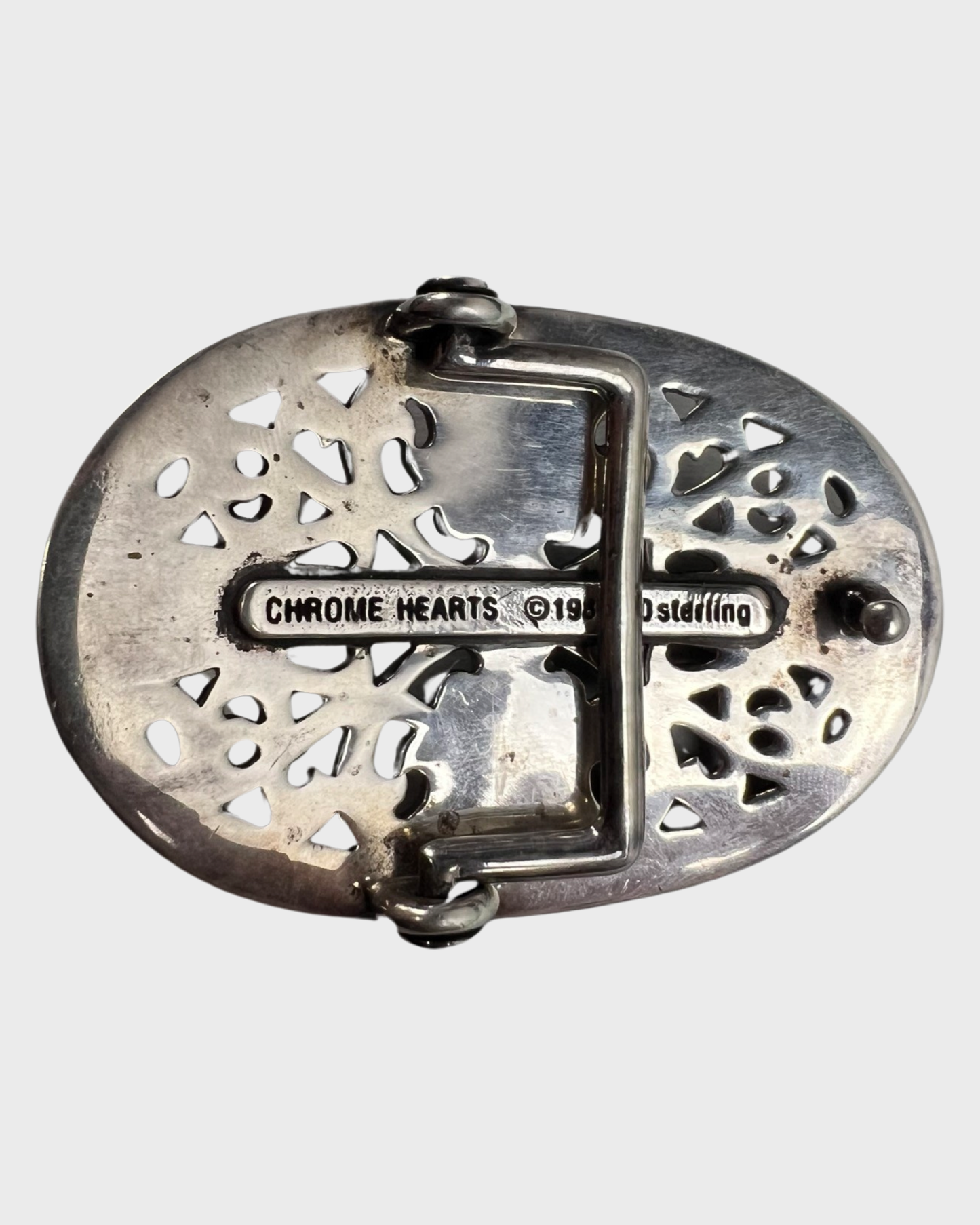 Chrome Hearts silver gothic cross Belt Buckle SZ:OS