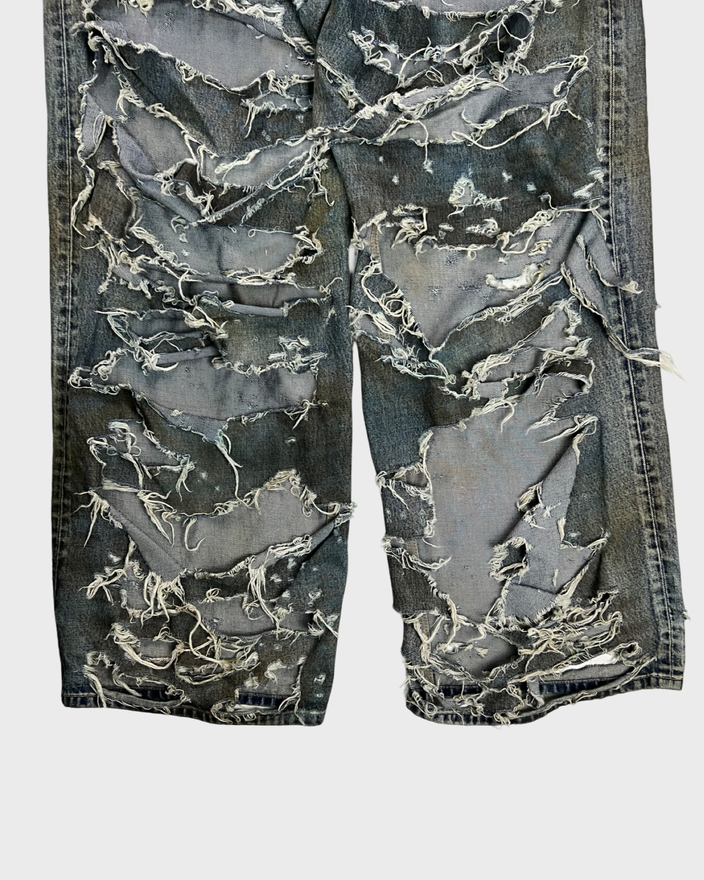 Balenciaga Super Destroyed Ripped Jeans Sample Blue SZ:OS