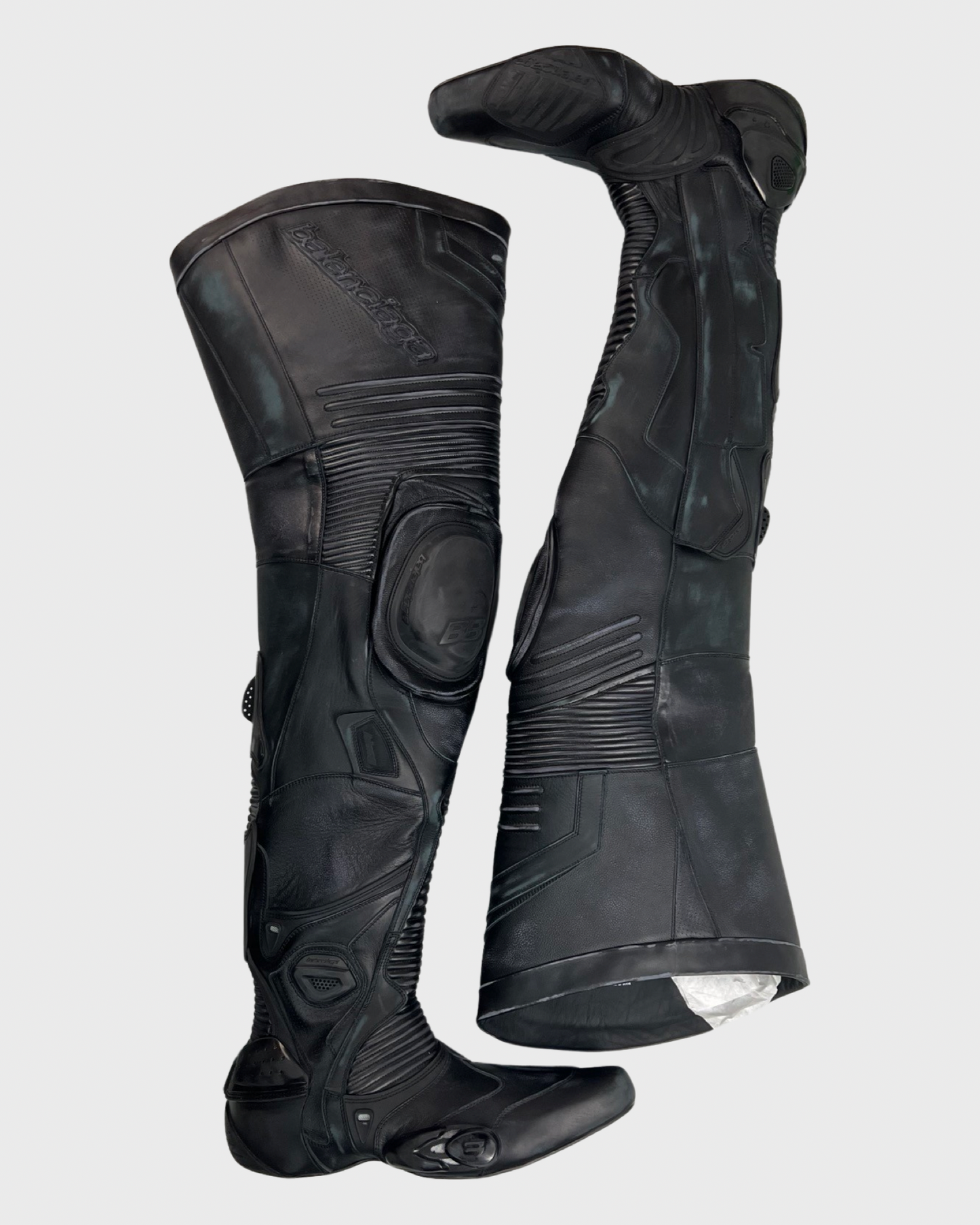 Balenciaga overknee high moto Racing Boots SZ:43