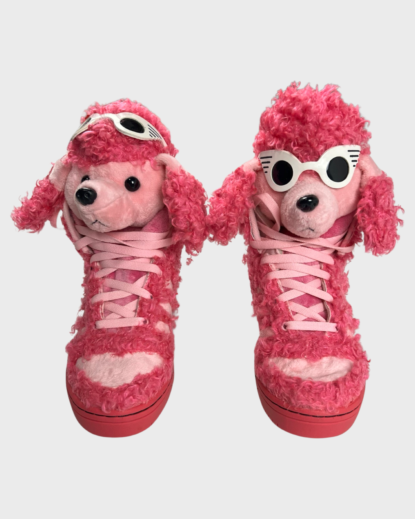 Jeremy Scott x Adidas Pink Poodle Sneakers SZ:42