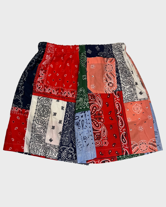 Loewe SS19 paisley Bandana patchwork Shorts SZ:M