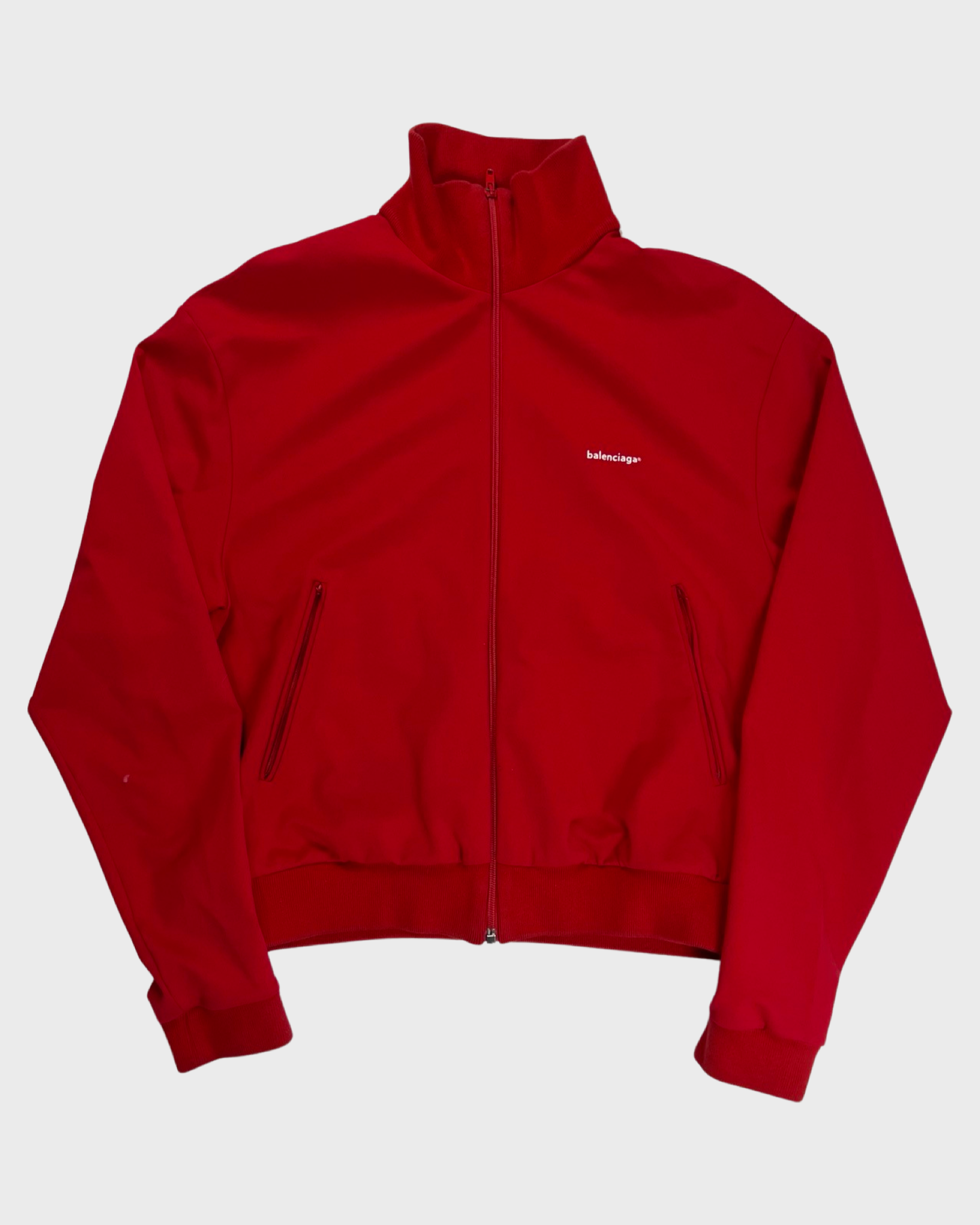 Balenciaga Red Logo Zip-Up trackjacket SZ:50