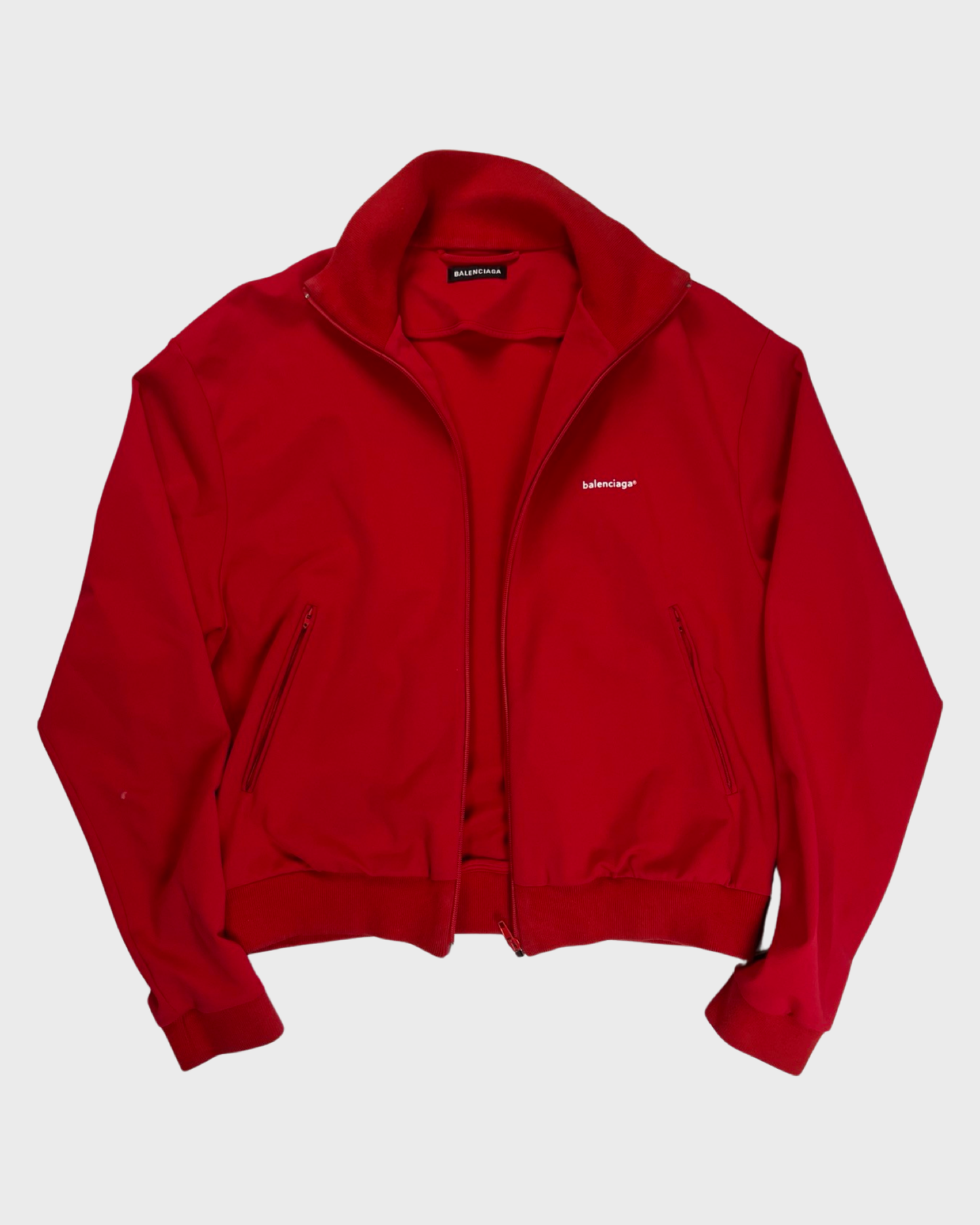 Balenciaga Red Logo Zip-Up trackjacket SZ:50