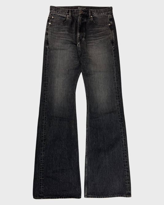 Balenciaga spring24 flared Japanese Jeans in grey SZ:30