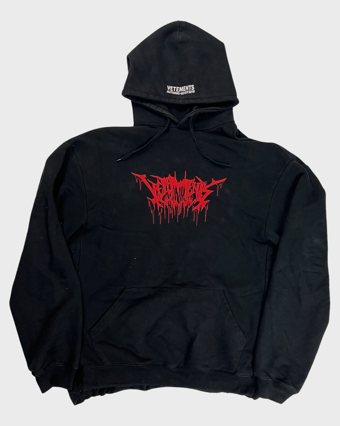 Vetements Fall Winter 2018 metal tour Hoodie SZ S Bankofgrails