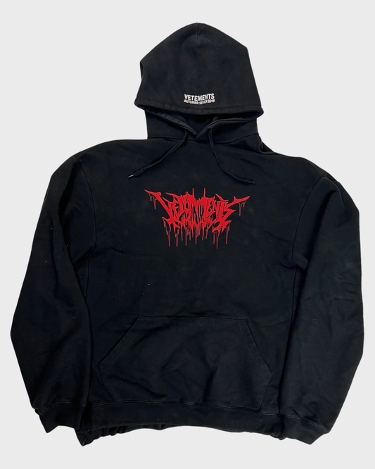 Vetements Fall Winter 2018 metal tour Hoodie SZ:S