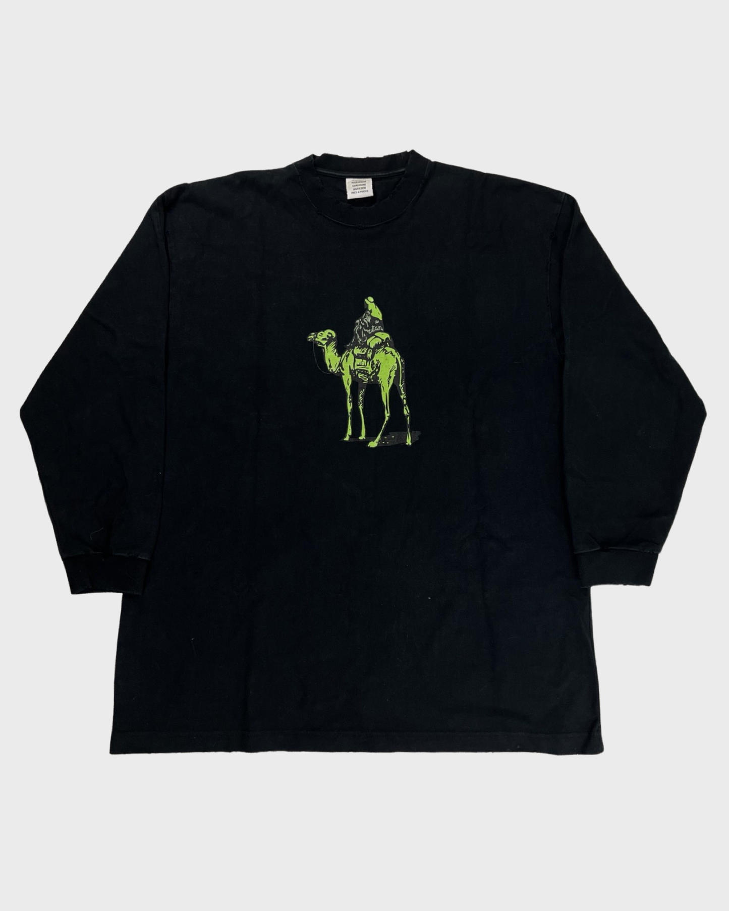 Vetements AW19 Silk Road Camel Long Sleeve T-shirt black SZ:S