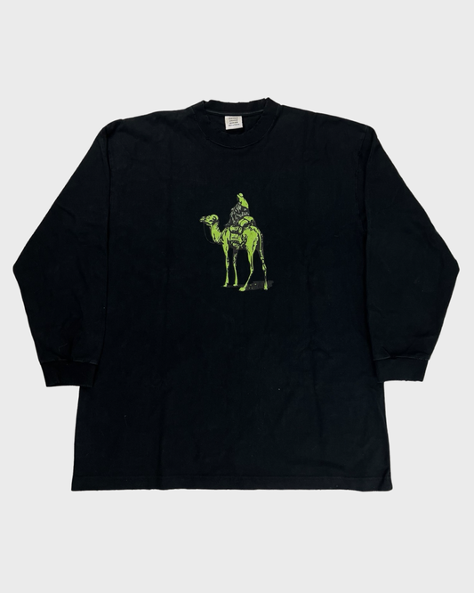 Vetements AW19 Silk Road Camel Long Sleeve T-shirt black SZ:XL