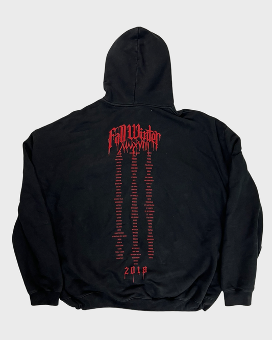 Vetements Fall Winter 2018 metal tour Hoodie SZ:S