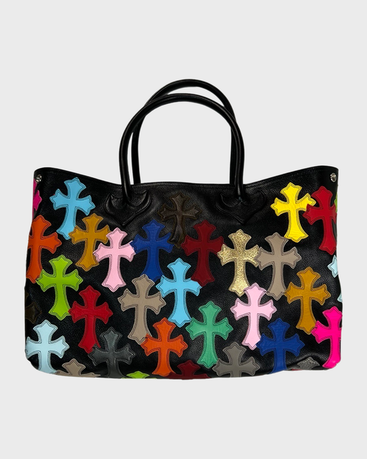 Chrome Hearts special order multi colored cross patched tote Bag SZ:OS