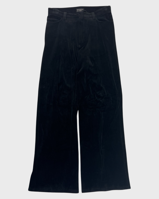 Balenciaga AW22 360 snowstorm show Velvet PANTS in black SZ:XXS