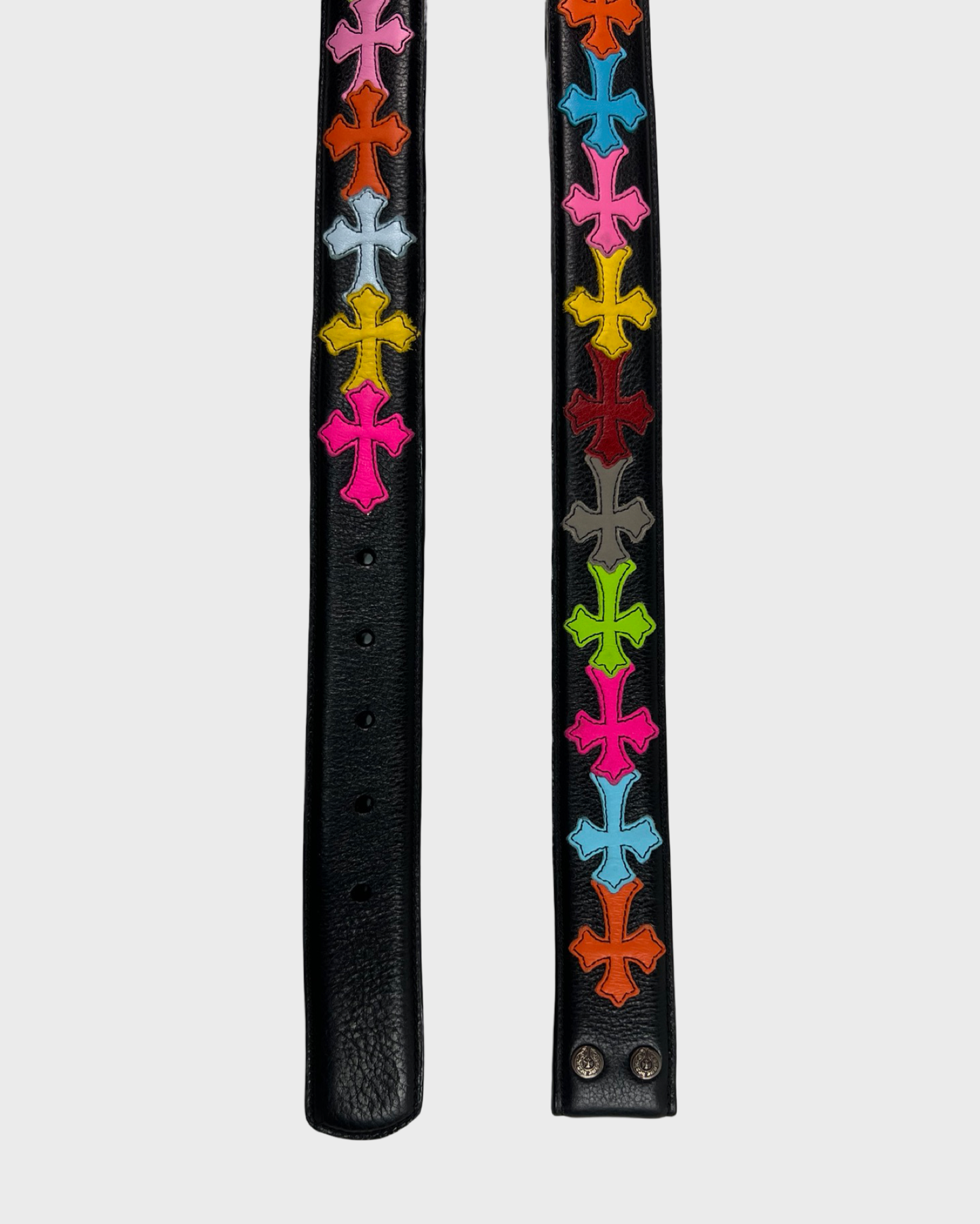 Chrome Hearts multicolor rainbow cross patches Belt SZ:36