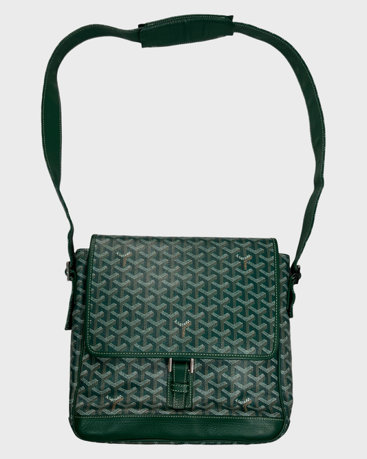 Goyard GRAND BLEU MM Messenger Bag Green SZ:OS