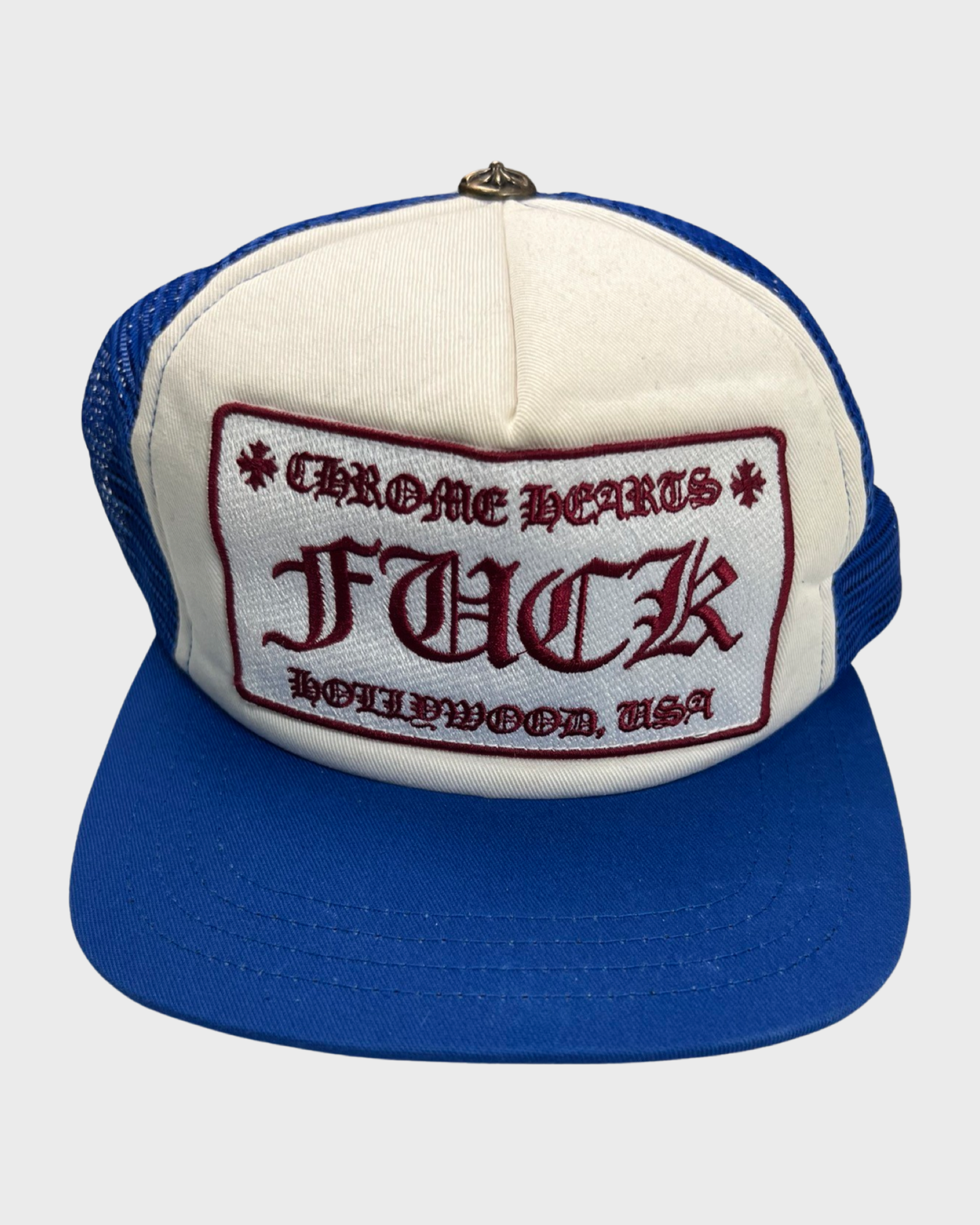 Chrome Hearts Blue/ White Fuck Trucker Hat SZ:OS