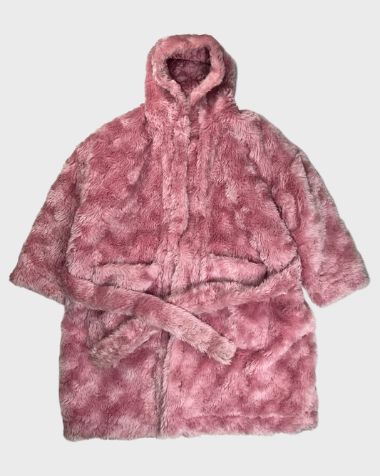 Vetements AW19 anarchy alpaca runway coat in pink SZ:M