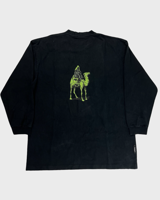 Vetements AW19 Silk Road Camel Long Sleeve T-shirt black SZ:XL