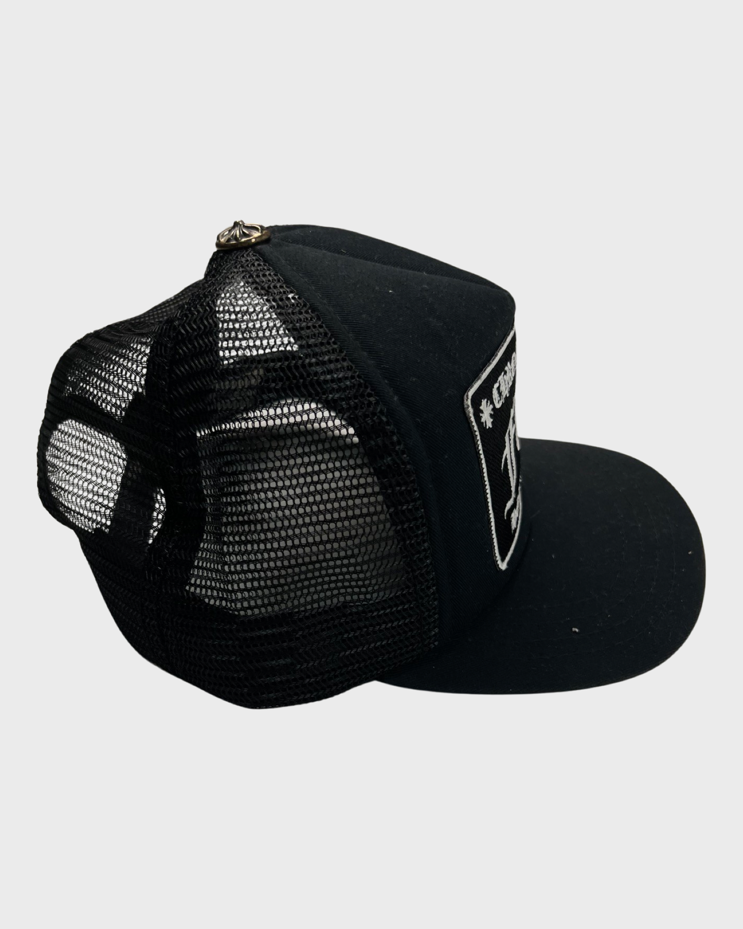 Chrome Hearts Black Trucker Hat FUCK SZ:OS