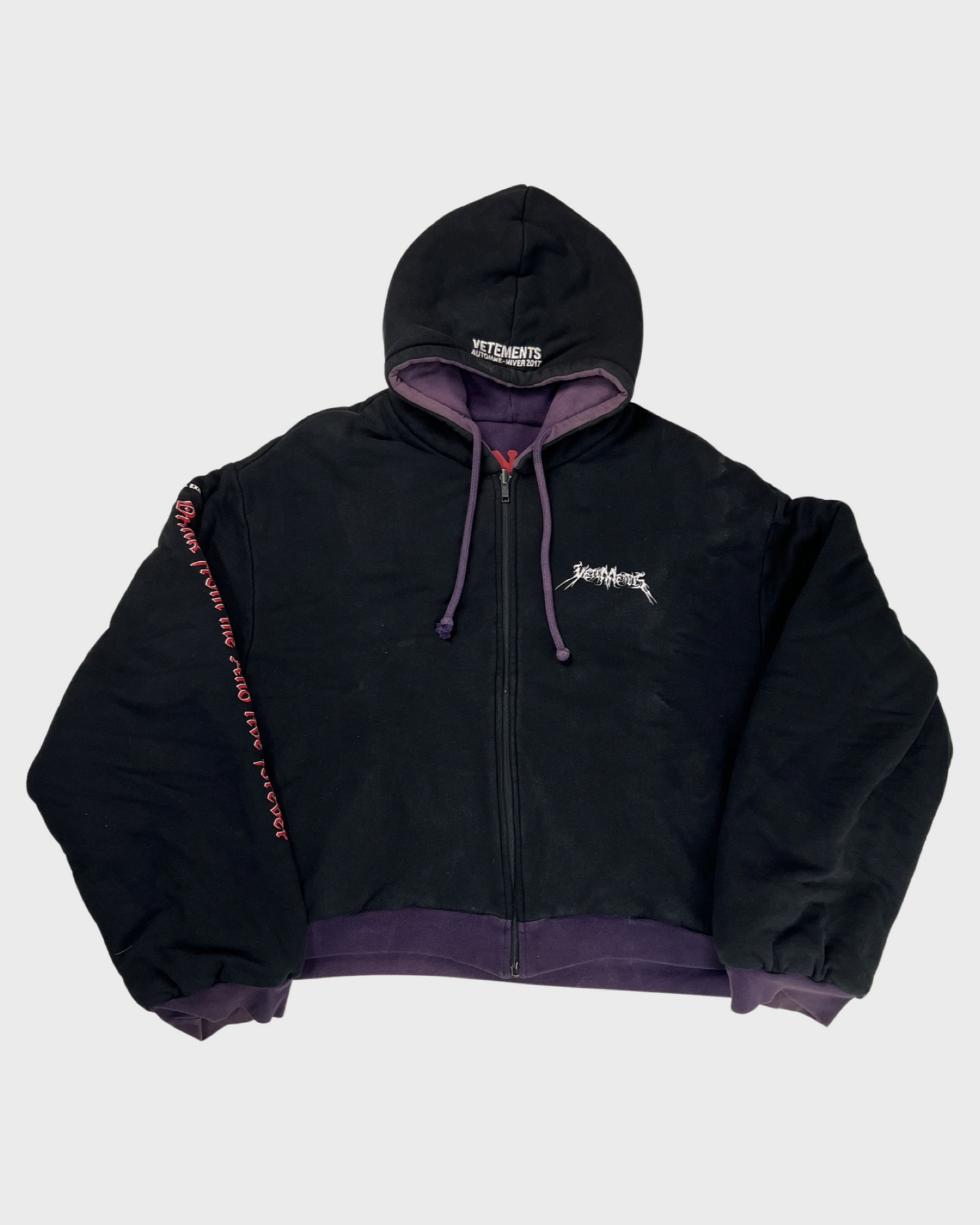 トップス VETEMENTS TOTAL FUCKING DARKNESS FOODIE Vetements AW16 TFD Total Fucking Darkness/ Eleven Inch Gun