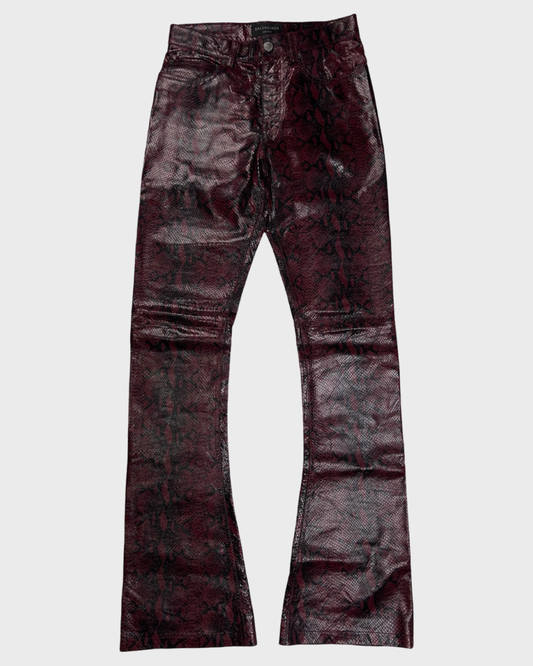 Balenciaga Red Leather Pants SZ:XS