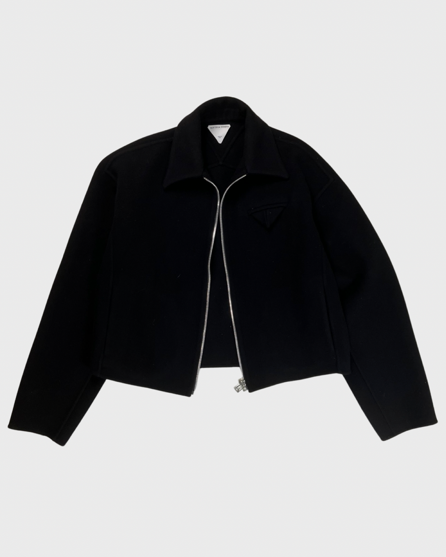 Bottega Veneta felted Cropped Jacket with elongated sleeves SZ:48