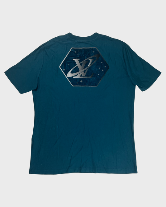 Louis Vuitton Men's Blue Cotton Jacquard Velour LV Space T-Shirt