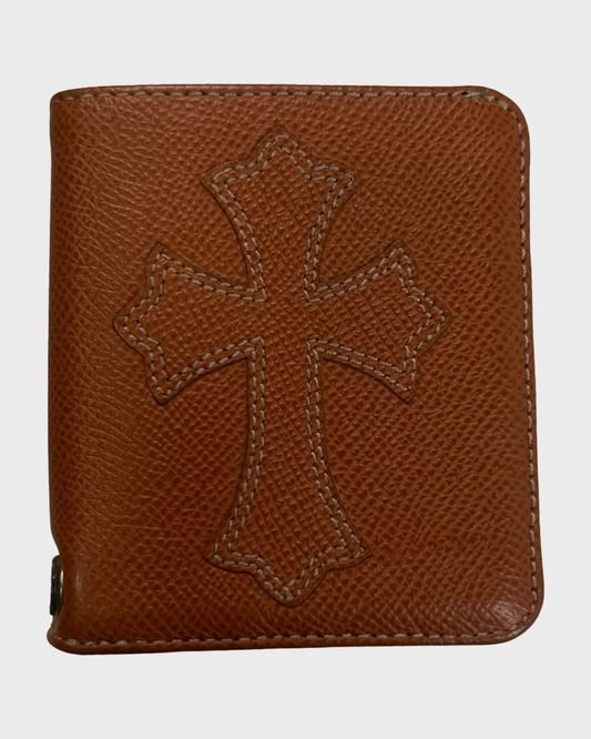 Chrome Hearts 1of1 Cross Patched Wallet Cognac Brown SZ:OS