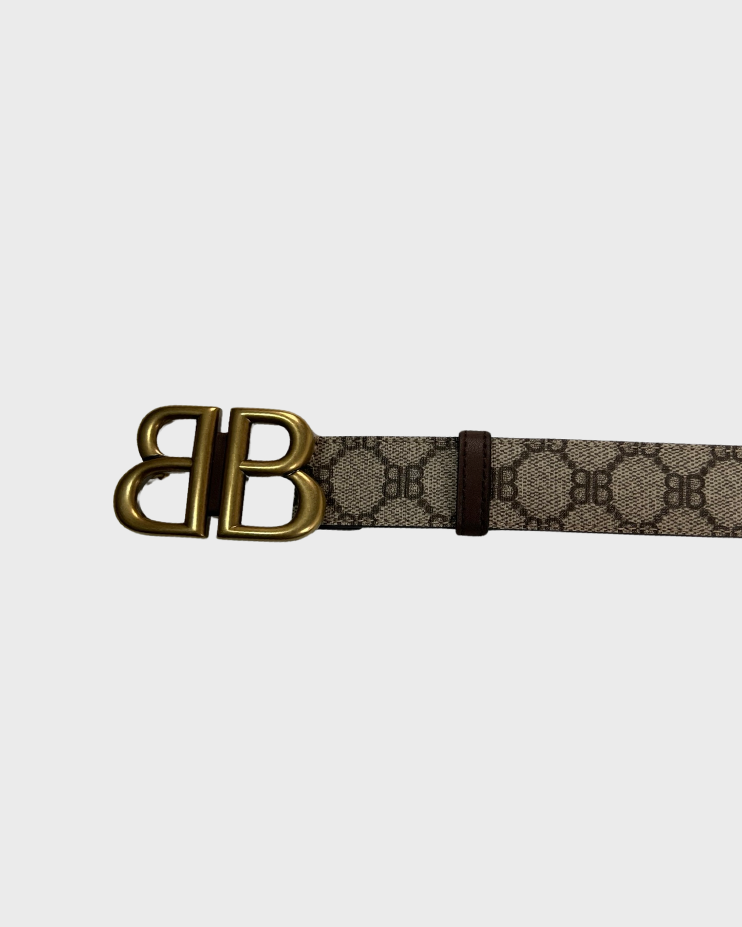 Balenciaga X gucci SS23 clone collection runway BB monogram canvas belt Belt SZ:85