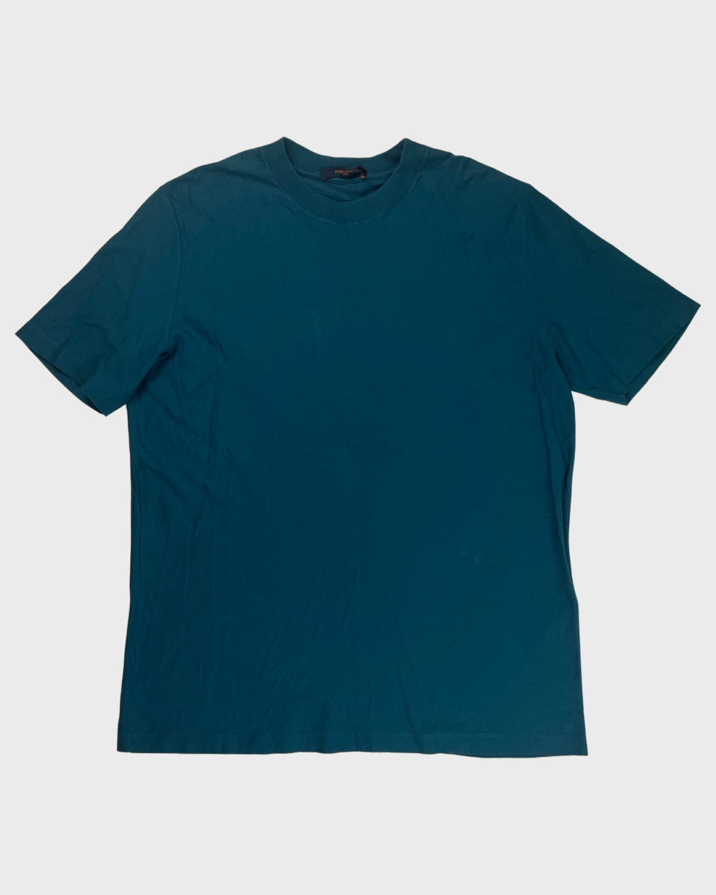 Louis Vuitton velour space logo teal green T-Shirt SZ:XXL