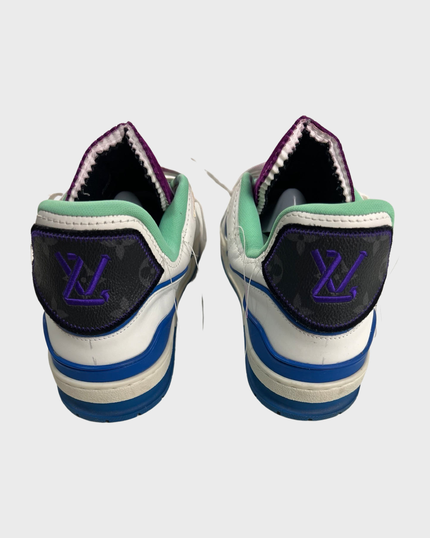 Louis Vuitton 1/100 Upcycled Trainer sneakers in White Blue Sneaker SZ:10.5