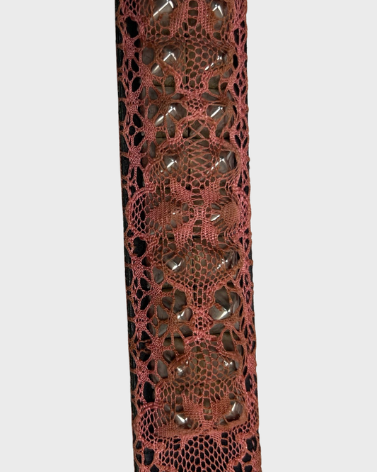Undercover AW01 DAVF lace Belt in pink SZ:85