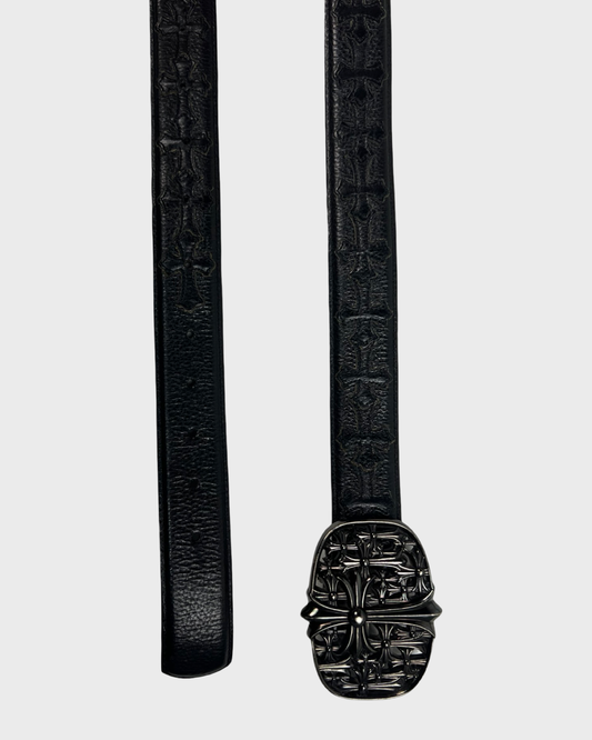 Chrome Hearts blackon black crosses Belt SZ:40